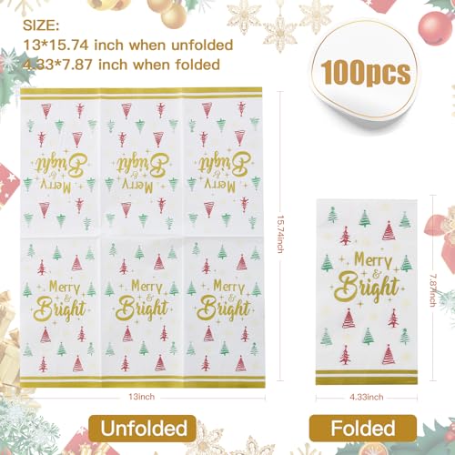 servilletas desechables con diseño de árbol navideño