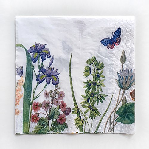 servilletas desechables con diseño de mariposa