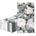 servilletas desechables con flores blancas