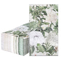 Servilletas desechables con flores blancas
