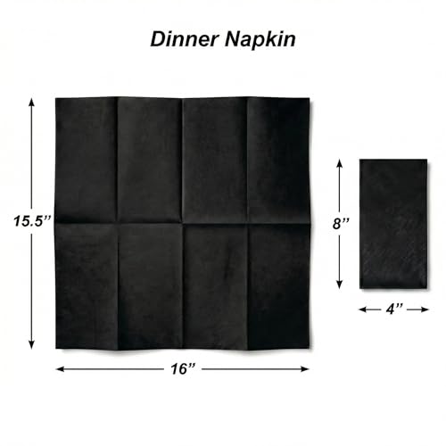 servilletas desechables de lino negro