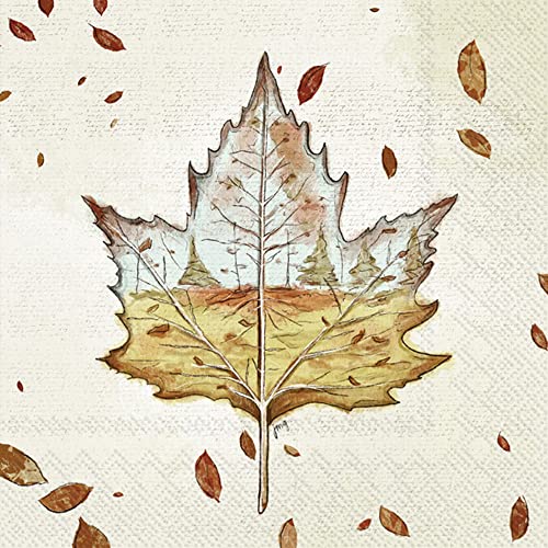 servilletas desechables IHR hojas de otoño