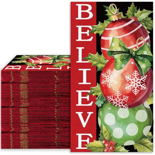 servilletas desechables navideñas color rojo