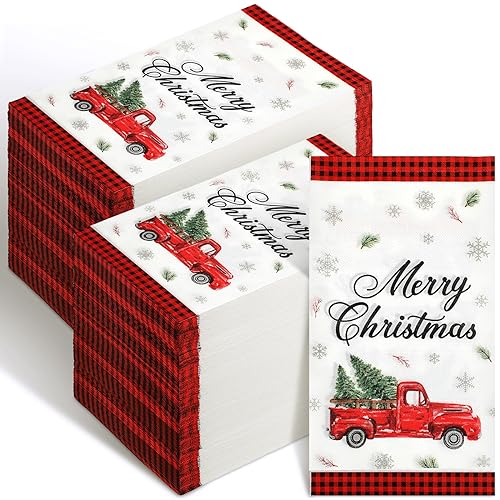 servilletas desechables navideñas rojas