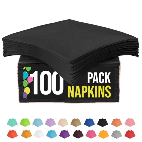 servilletas desechables negras para fiestas