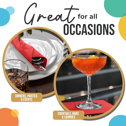 servilletas desechables rojas para decoración de mesa