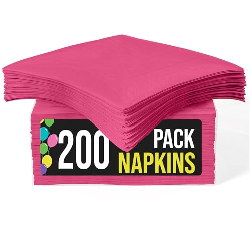 servilletas desechables rosa fucsia para fiestas