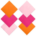 servilletas desechables rosa y naranja