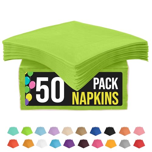 servilletas desechables verdes para fiestas