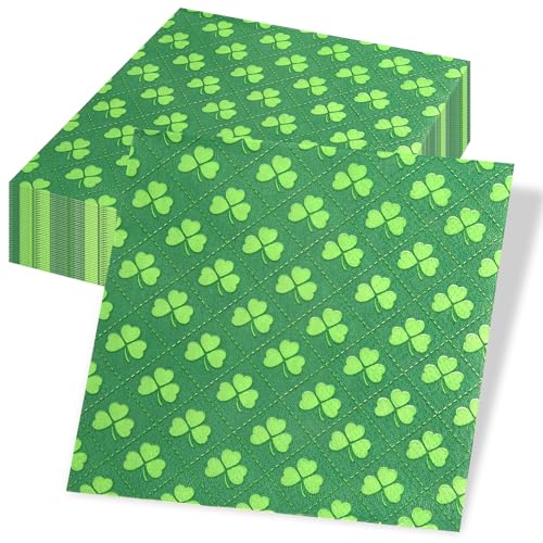 servilletas desechables verdes San Patricio