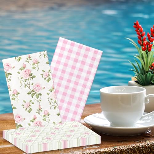 servilletas florales para decoración de baño
