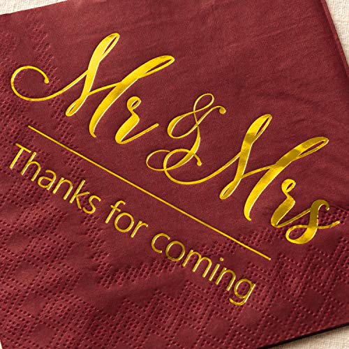 servilletas Mr & Mrs para eventos especiales
