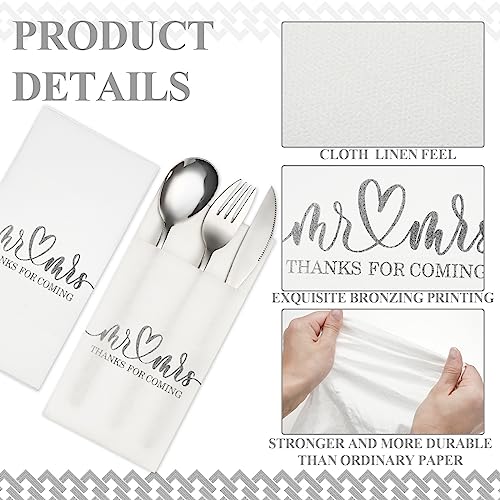 servilletas Mr y Mrs para recepciones