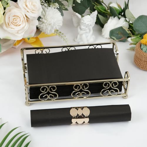 servilletas negras para decoración de mesa