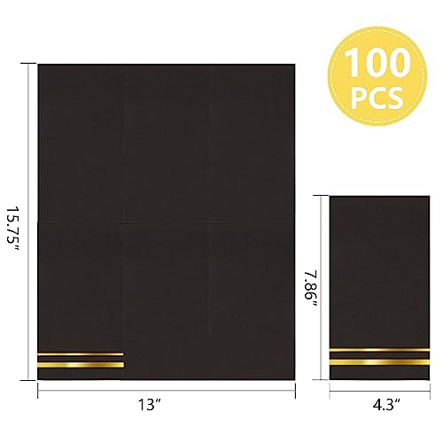 servilletas negras y doradas de calidad premium