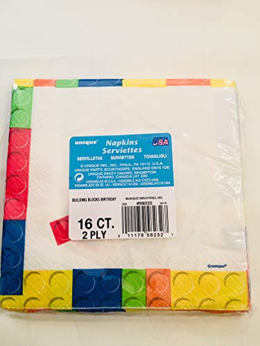 servilletas resistentes con diseño de bloques