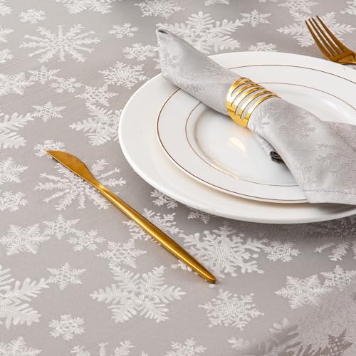servilletas reutilizables con copos de nieve