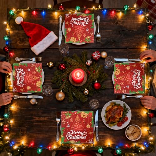 servilletas rojas ideales para celebraciones