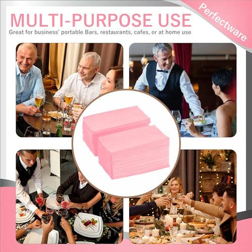 servilletas rosa para decoración de mesa