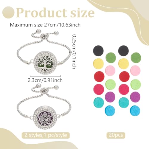 set ajustable de pulseras aromáticas WEBEEDY