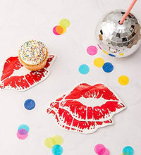 set de servilletas labios rojos