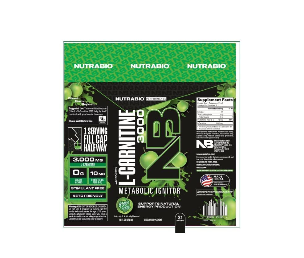 Shots de L-Carnitina sabor manzana