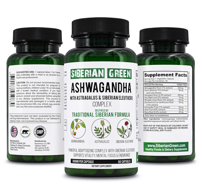 Siberian Green Complejo de Raíz de Ashwagandha