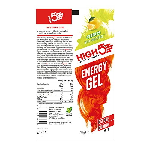 sobres de gel High5 para energía