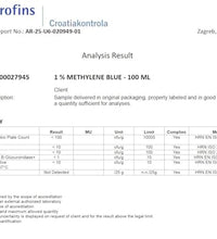 Solución azul de metileno para laboratorio