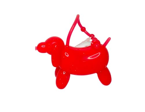 soporte para gel antibacterial perro rojo
