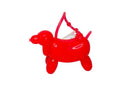 soporte para gel antibacterial perro rojo