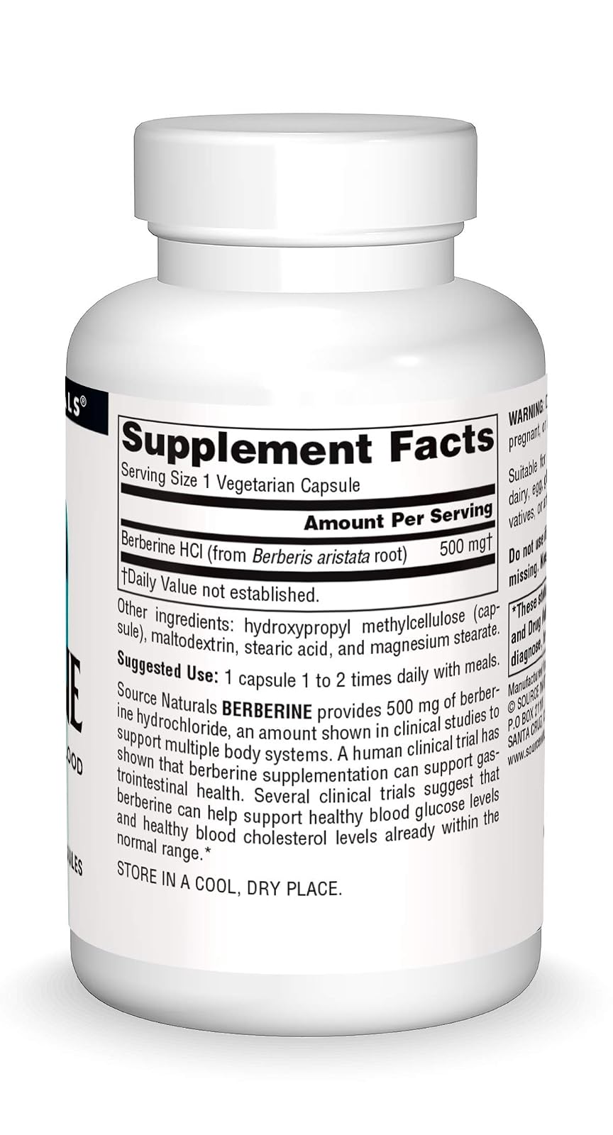 Source Naturals Berberina en cápsulas