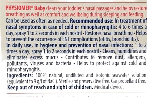spray nasal suave para bebés