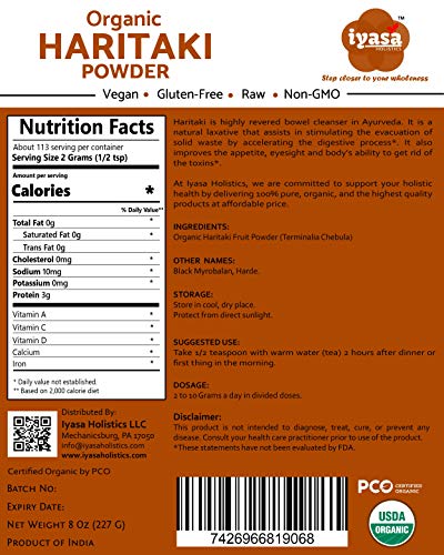 Superalimento Haritaki para absorción de nutrientes
