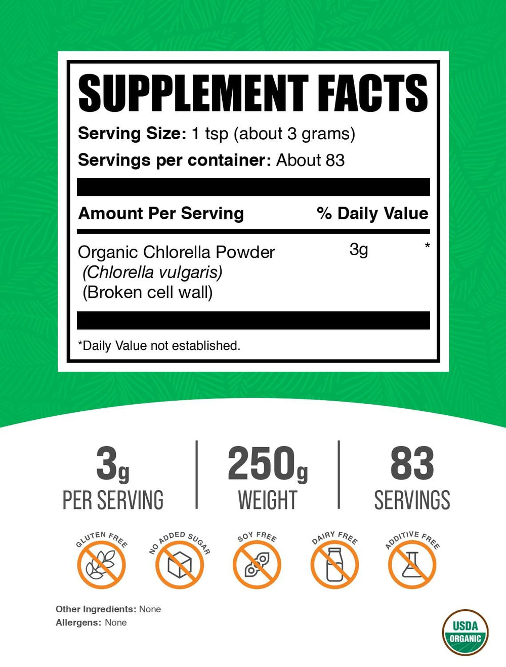 superalimentos polvo de chlorella