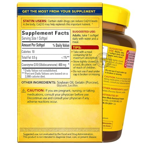 Suplemento antioxidante CoQ10 blando