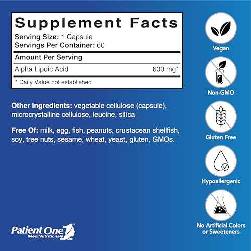 Suplemento antioxidante de 600 mg