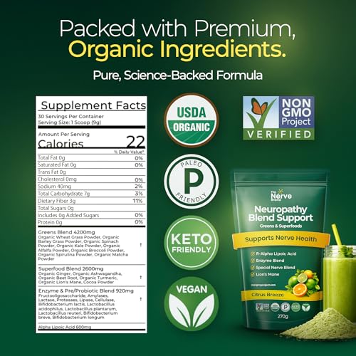 suplemento antioxidante en polvo verde