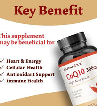 Suplemento Coenzima Q10 libre de gluten