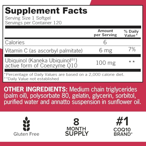 suplemento de 100mg CoQ10