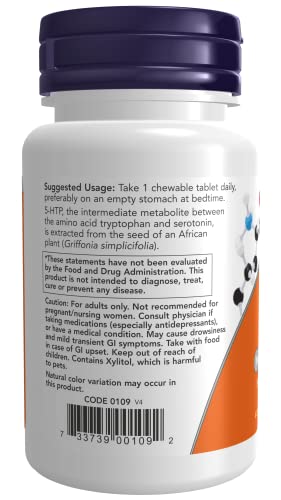 Suplemento de 5-HTP NOW Foods para dormir mejor