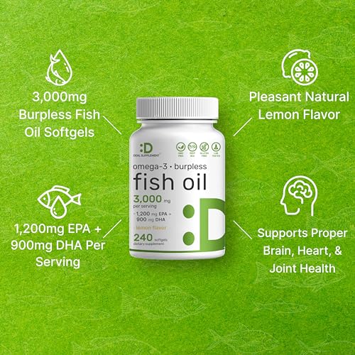 suplemento de aceite de pescado sabor limón