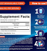 Suplemento de ácido hialurónico 200mg