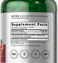 Suplemento de arándano con vitamina C