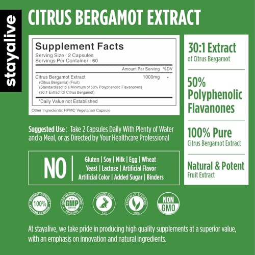 Suplemento de Bergamota Cítrica natural