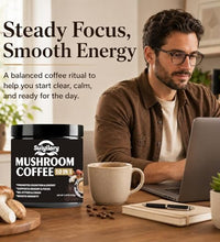 Suplemento de café con melena de león