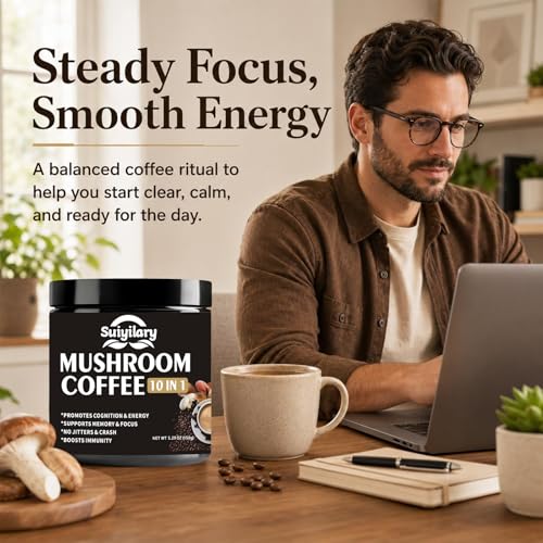 Suplemento de café con melena de león