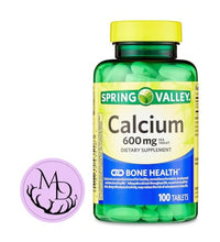 suplemento de calcio 600 mg para huesos fuertes