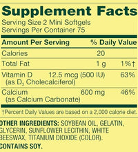 Suplemento de calcio con vitamina D3