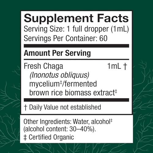 suplemento de chaga líquido antioxidante